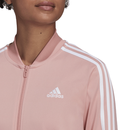 Agasalho Adidas Essentials 3-Stripes Rosa/ Vinho