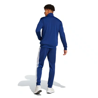 Agasalho Adidas Sportswear Basic Três Listras Tricot Azul