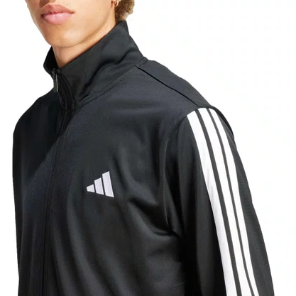 Agasalho Adidas Sportswear Basic Três Listras Tricot Preto
