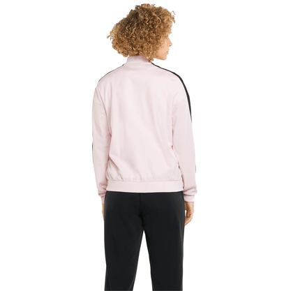 Agasalho Puma Baseball Tricô Preto/ Rosa