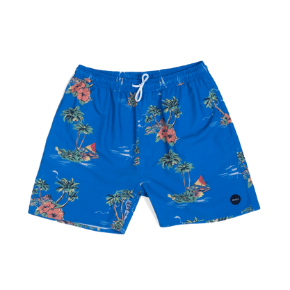 Bermuda RVCA Elástico Barnes 18 Azul