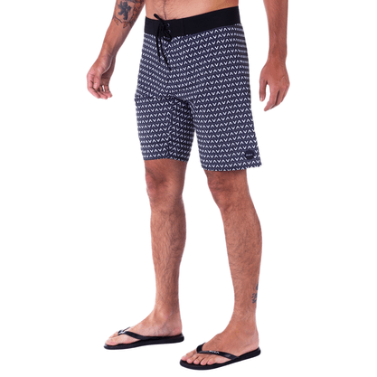 Bermuda Água RVCA VA 18 Preto/ Branco