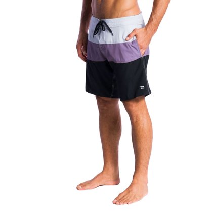 Bermuda Billabong Água Tribong Pro II 18,5" Preto/ Cinza/ Roxo