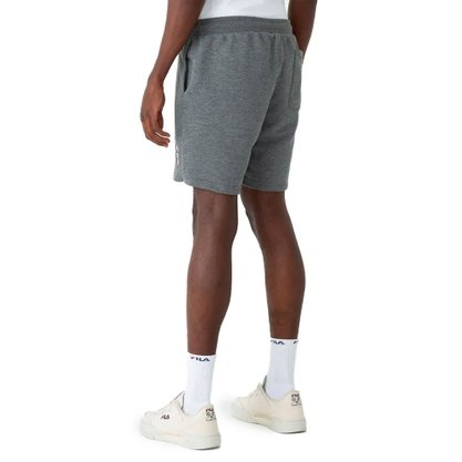 Bermuda Fila Moletom Basic Classic Cinza Mescla