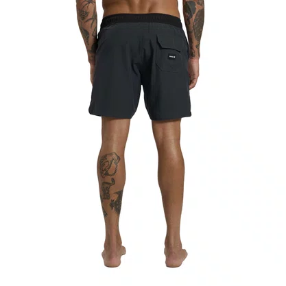 Bermuda Hurley Elástico Speed Mescla Preto