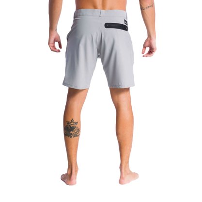 Bermuda Quiksilver Híbrida Fusion Cinza e Preta