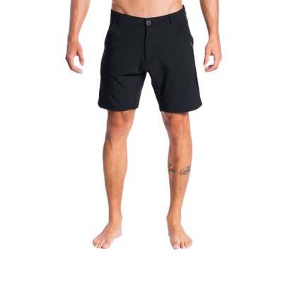 Bermuda Quiksilver Híbrida Fusion Cinza e Preta