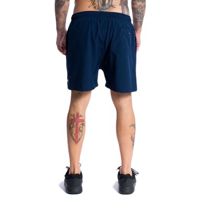 Bermuda RVCA Elástico Outsider Basecamp Azul Marinho