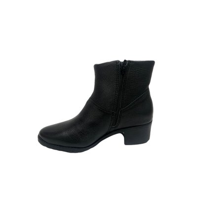 Bota Bottero Couro Cano Curto Burnish Preta