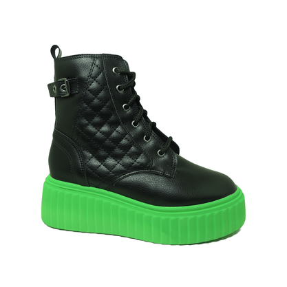 Bota Magnific Coturno Bicolor Preto