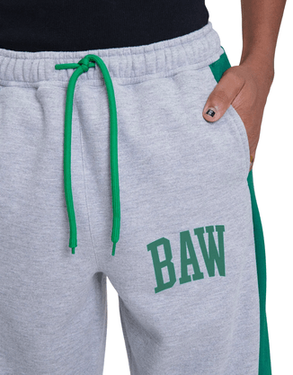 Calça Baw Moletom Bawllege Cinza/ Verde