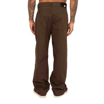Calça DC Sarja Baggy Marrom