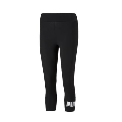 Calça Puma Legging 3/4 Essentials Logo Preto