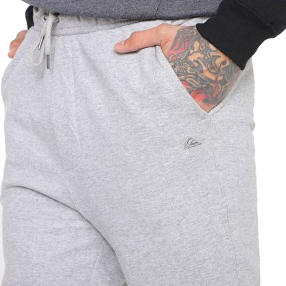 Calça Quiksilver Moletom Embroidery Preta ou Mescla