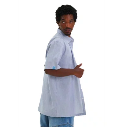 Camisa Baw Manga Curta Box Garden Azul Claro
