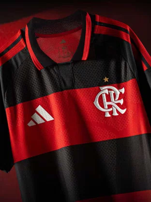 Camisa Flamengo Adidas I 2026/27 Preto/ Vermelho