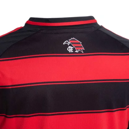 Camisa Flamengo Adidas I Infantil 2025/26 Preto/ Vermelho