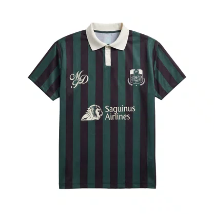 Camisa Polo Midas Manga Curta Saguinus Jersey Verde/ Marrom