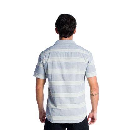Camisa Quiksilver Manga Curta Cali Sunrise Verde Àgua/ Azul