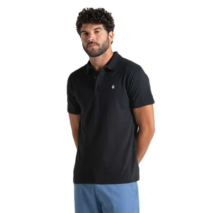 Camisa Volcom Polo Manga Curta Solid Stone