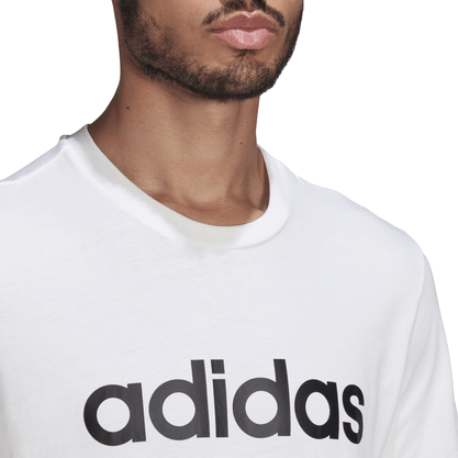 Camiseta Adidas Manga Curta Essentials Linear Logo Branca