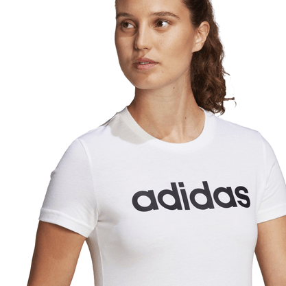 Camiseta Adidas Manga Curta Essentials Slim Logo Branca