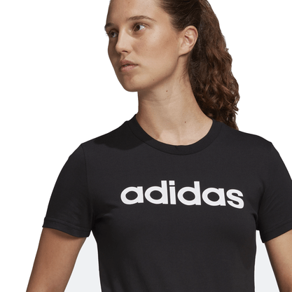 Camiseta Adidas Manga Curta Essentials Slim Logo Preto