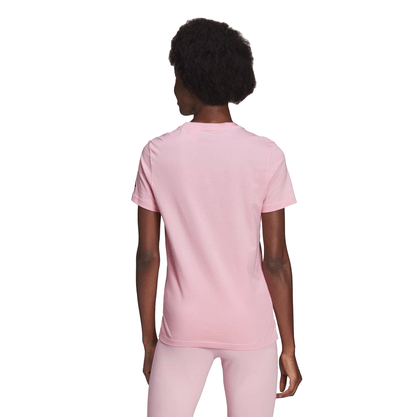 Camiseta Adidas Manga Curta Essentials Slim Logo Rosa