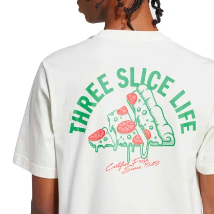 Camiseta Adidas Manga Curta Lounge Pizza Off White