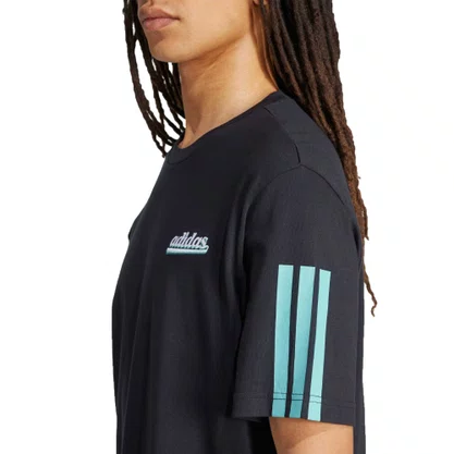 Camiseta Adidas Manga Curta Script Color Preto