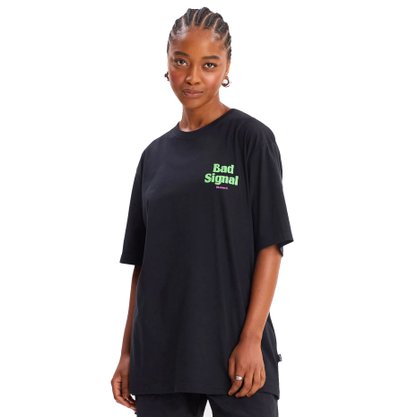 Camiseta Baw Manga Curta Bad Signal Preto