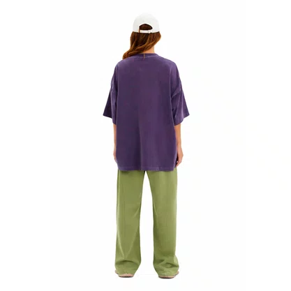 Camiseta Baw Manga Curta Oversized Athletics Roxa
