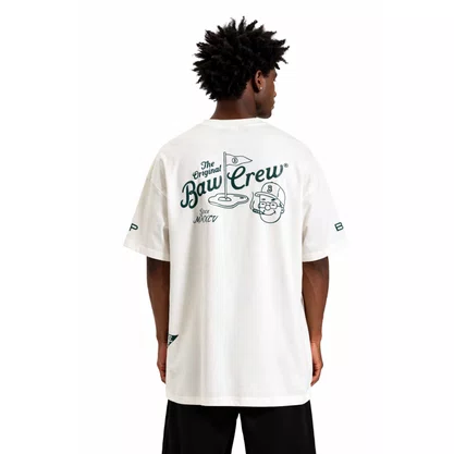 Camiseta Baw Manga Curta Oversized Crew The Original Off White