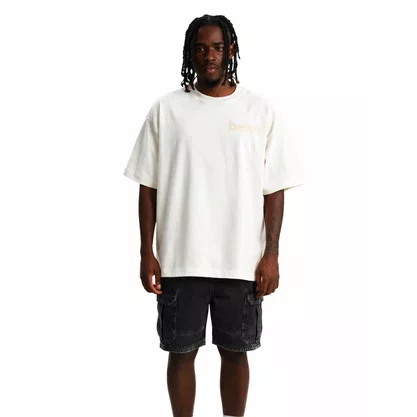 Camiseta Baw Manga Curta Oversized Inward City Off White