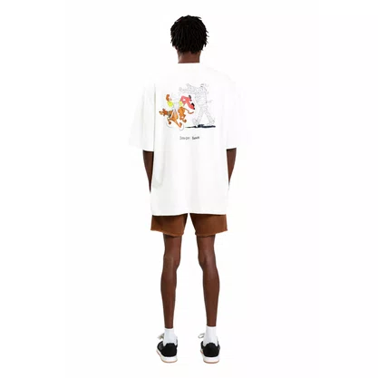 Camiseta Baw Manga Curta Oversized Maxi Tied x Scooby Doo