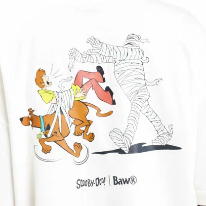 Camiseta Baw Manga Curta Oversized Maxi Tied x Scooby Doo