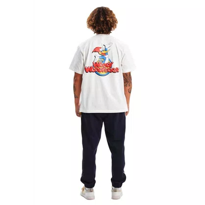 Camiseta Baw Manga Curta Regular Fun x Pica Pau Off White