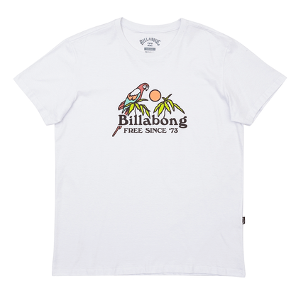 Camiseta Billabong Manga Curta Calm Branca