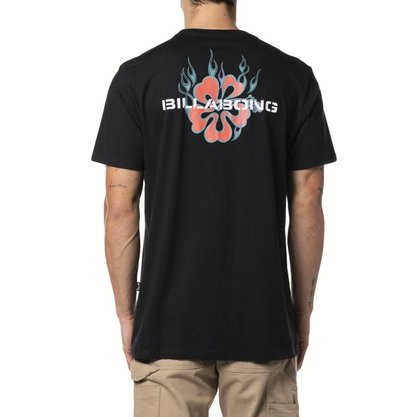 Camiseta Billabong Manga Curta Paradise Burning Preto