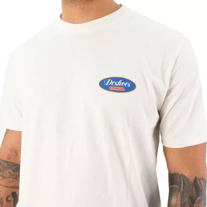 Camiseta DC Manga Curta Roth Racing Off White