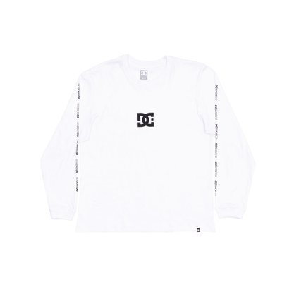 Camiseta DC Manga Longa Minimal Stripe Branco