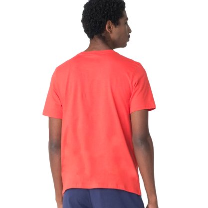 Camiseta Fila Manga Curta Letter Outline Vermelha