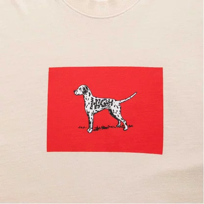 Camiseta High Manga Curta Oversized The Dalmatian Off White