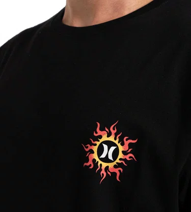 Camiseta Hurley Manga Curta Dragon Preta