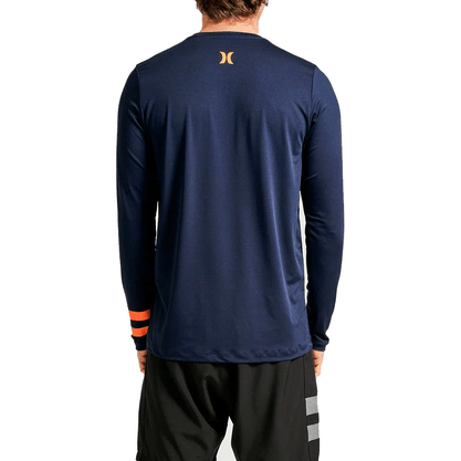 Camiseta Hurley Manga Longa Lycra Circle Icon Azul Marinho