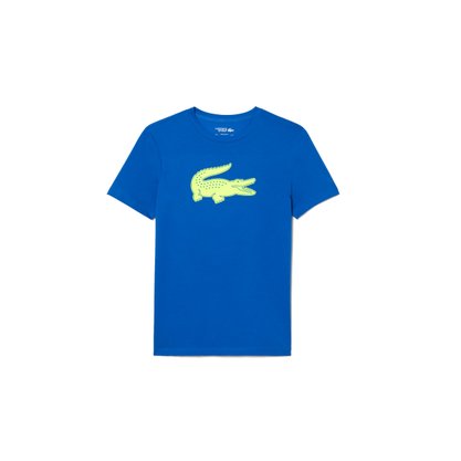 Camiseta Lacoste Manga Curta Sport Crocodilo 3D Branco ou Azul