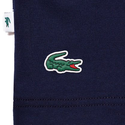 Camiseta Lacoste Manga Curta Sport Regular Croc Azul Marinho