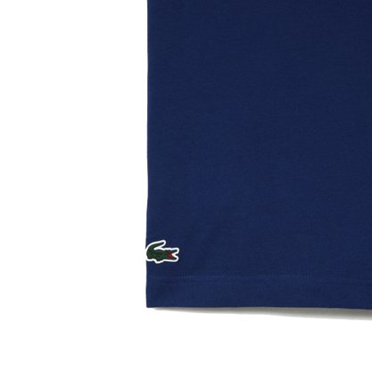 Camiseta Lacoste Manga Curta Tennis Sport Azul Marinho