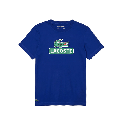 Camiseta Lacoste Manga Curta Croc Logo Sport Azul