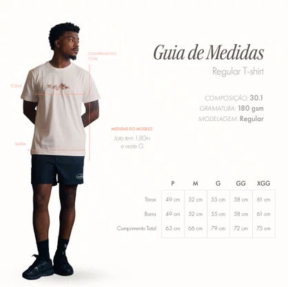 Camiseta Midas Manga Curta Regular Sugar Off White